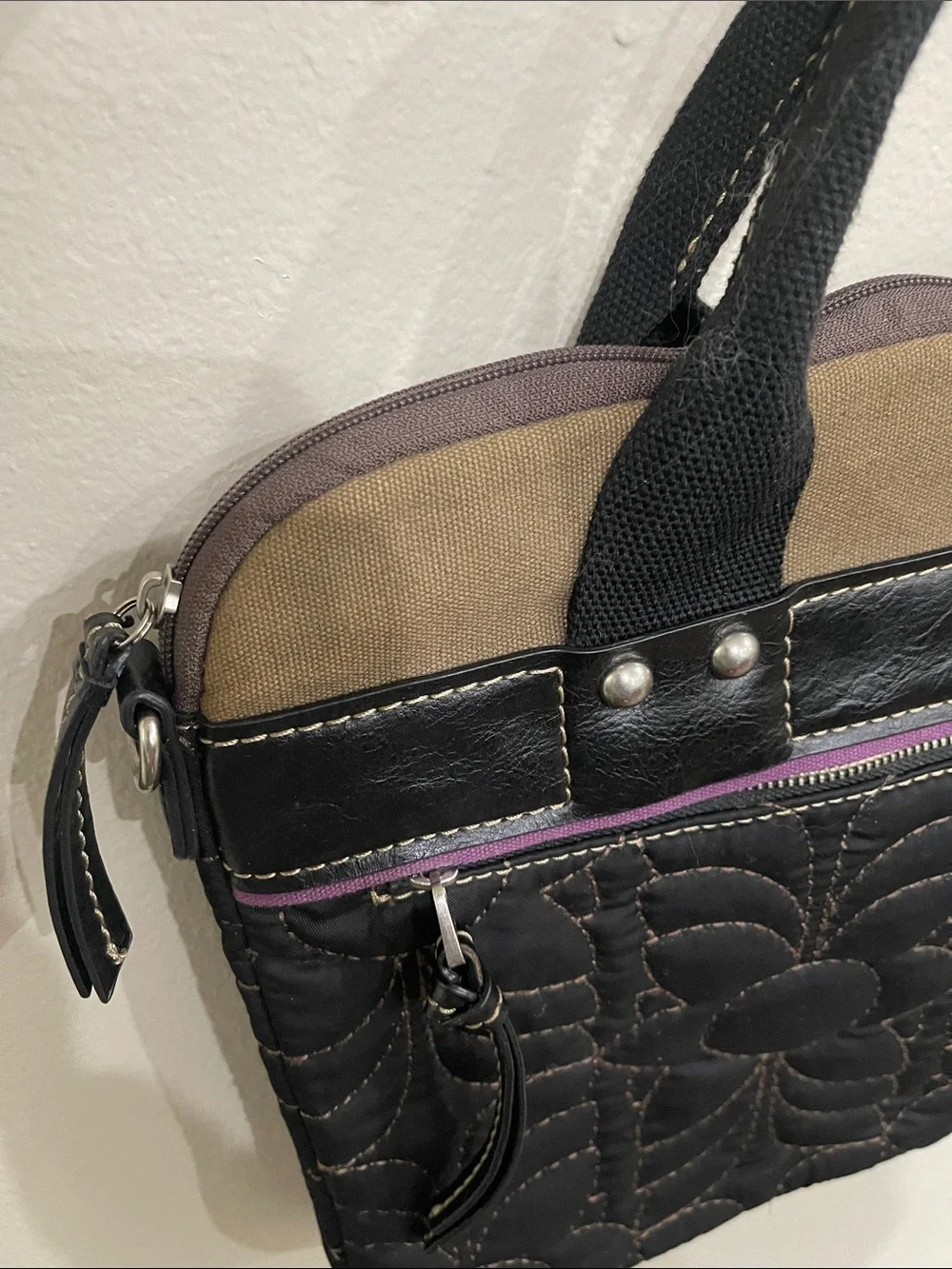 FOSSIL Key-Per Quilted Laptop Tote